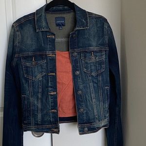 SMALL Dark Wash Cropped Jean Jacket
